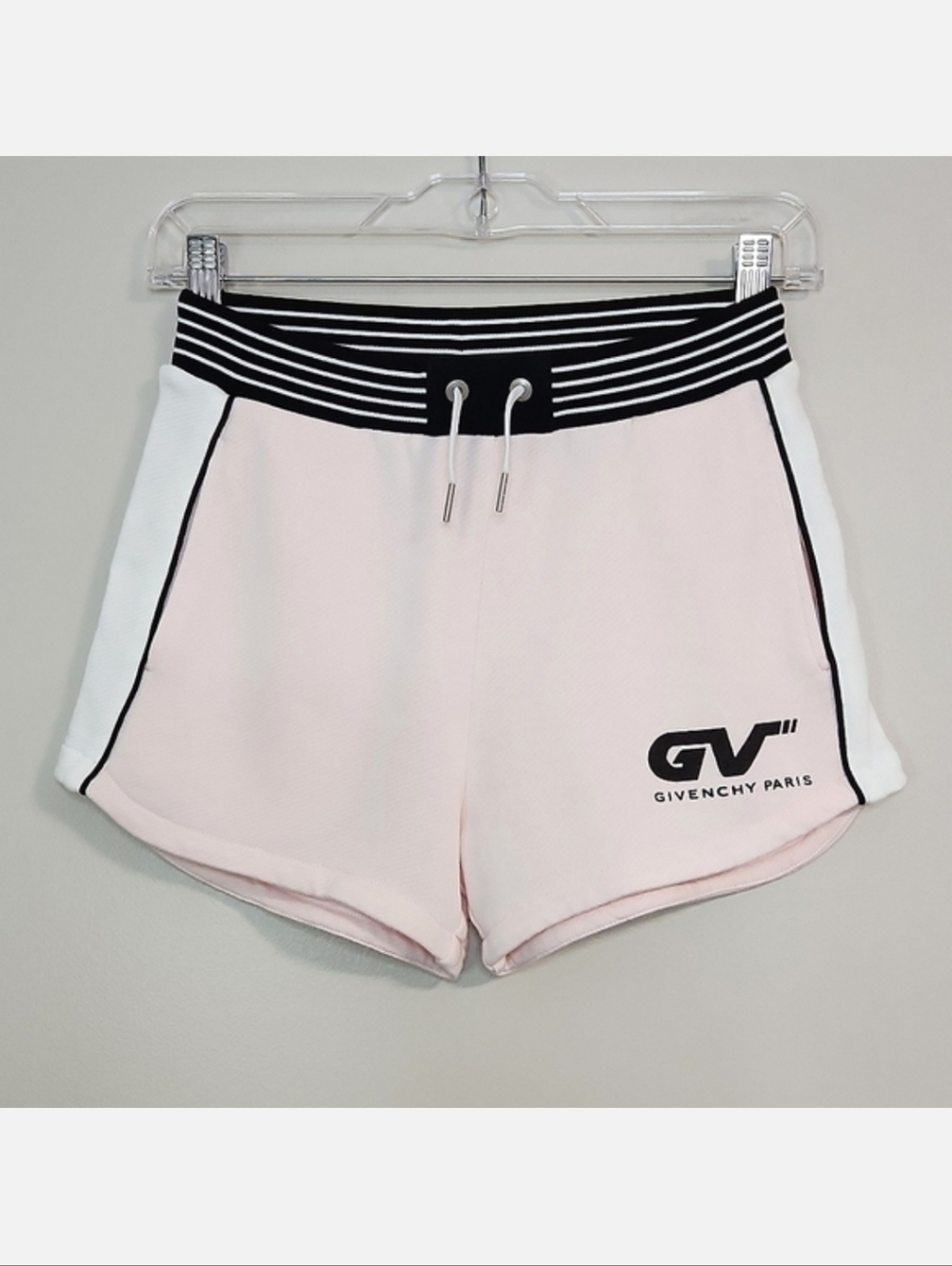 Givenchy Kids Baby Pink W/ Navy+White Striped Trim, Size 12 ~ EUC *Missing Tags*